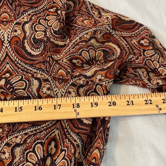 NWOT Signature by Robbie Bee Medallion Print Dress with Tiered Skirt Size 10 - Picture 6 of 9